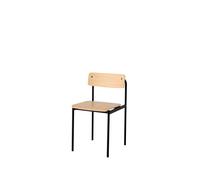 Sedia da Pranzo Offset Nero/rovere Laccato