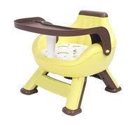 Sedia da Pranzo per Bambini Sedia da Alimentazione per Bambini Schienale con Cuscino Cigolante Protezione per la Colonna Vertebrale per la Casa (YELLOW)