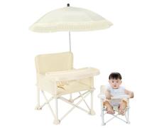 Sedia da pranzo per bambini, Sedia per pappa per bambini - Seduta da pranzo con rialzo con ombrellone, vassoio,Sedia da spiaggia da campeggio per e ragazze che viaggiano per mangiare, picnic, per uso