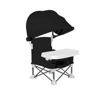 Sedia da pranzo pieghevole e portatile, con vassoio, per bambini, con tettuccio parasole, per casa, viaggi, campeggio, picnic, prato, spiaggia