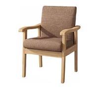 Sedia da pranzo, poltrona altezza seduta 45 cm, cuscino in cotone e lino sedia da scrivania for camera da letto, struttura semplice for sedia in legno massello/poltrona lounge for hotel ( Color : B )