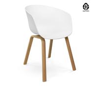 SAMIRA Sedia da pranzo bianca, poltrona in stile scandinavo (Bianco, 4)
