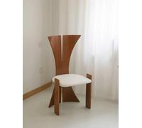 Sedia da pranzo scultorea dal design moderno, mobili d'arte contemporanea con schienale a Y, sedia in legno metà secolo per sala da pranzo, ufficio, esposizione galleria (bianco)