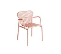 Sedia da pranzo W ND con braccioli, colore rosa cipria