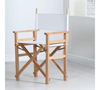 Sedia da regista pieghevole portatile, sgabello da trucco per artisti, sedia alta in legno leggera con schienale in tela, perfetta per barbieri all'aperto ed eventi (dimensioni: 61 cm D)