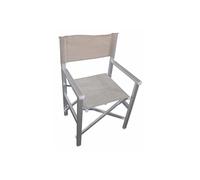 VivaGarden Sedia Pieghevole da Giardino Regista in Alluminio e Textilene 55x46x45/88h cm colore Tortora Stromboli - BC807894-BEIG