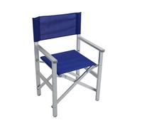 Sedia Regista Stromboli in Alluminio e Textilene cm 55x46x45/88 h Blu VivaGarden