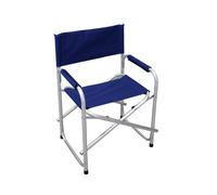 SEDIA DA REGISTA POLTRONA PIEGHEVOLE ALLUMINIO TESSUTO BLU LEGGERA TRASPORTABILE