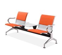 Sedia da ricevimento in PU a 2 posti con tavolino - Mobili da ingresso per aeroporti, banche, ospedali e saloni