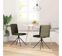 Sedia da sala da pranzo verde in similpelle scamosciata girevole a 360 | Struttura in metallo e compensato, seduta in schiuma spessa, similpelle scamosciata resistente alle macchie