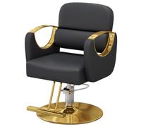 Sedia da Salone, per Salone di Bellezza, Sedia da Parrucchiere con Altezza idraulica Regolabile e Rotazione a 360°, Sedia da Styling per Barbiere e Salone di Bellezza,Nero,A