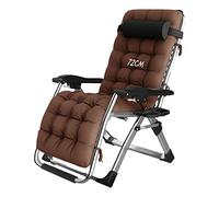 Sedia da salotto, sedia a gravità zero oversize di oversize di oversize, sedia a sdraio pieghevole per reclinabile patio ergonomico con cuscino rimovibile e un portabicchieri per patio da prato