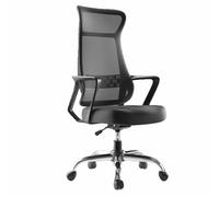 Sedia da scrivania da ufficio - Sedia da ufficio ergonomica girevole a 360° in rete traspirante con rotelle, regolabile in altezza, dotata di comodi braccioli ribaltabili(Black*Nylon,Upgraded)