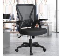 Sedia da scrivania ergonomica girevole in rete per casa e ufficio con braccioli regolabili in altezza