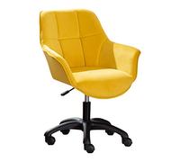 Sedia da scrivania ergonomica girevole in velluto - Sedia da computer regolabile con design accogliente e piedini in nylon nero per il massimo comfort in casa e ufficio