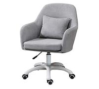 Sedia da scrivania ergonomica girevole per casa e ufficio, regolabile a 360°, cuscino spesso, ruote silenziose, comoda sedia da computer per lavoro e studio