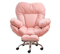 Sedia da scrivania ergonomica per casa e ufficio con schienale a forma di amore, seduta ampia, supporto lombare regolabile a 3 livelli, rulli silenziosi, perfetta per il gioco e il comfort del