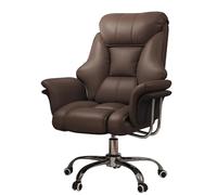 Sedia da scrivania ergonomica professionale con altezza regolabile a 360°, reclinabile, con supporto per la schiena, comoda sedia da computer in pelle per uso domestico e in ufficio.