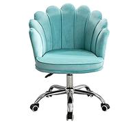 Sedia da scrivania girevole regolabile - Carina velluto imbottita Vanity sedia a conchiglia bianca per ragazze e signore perfette per la camera da letto per ufficio e soggiorno Uso per il tempo