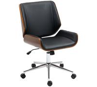 Sedia da scrivania girevole regolabile in altezza Vinsetto 51x65,5 x82-92 cm nera