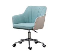 Sedia da scrivania girevole salone sedia girevole sedia accento per ufficio imbottito per sedie moderne e ergonomiche da scrivania per computer con ruote (rosa/blu/giallo) per sedia da ufficio a casa