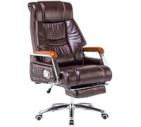 Sedia Da Scrivania Home Comfort Per La Pausa Pranzo, Sedie Manageriali Reclinabili A 155° Per Persone Alte E Robuste, Portata 250 Kg(Brown chair)