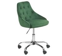 Sedia da scrivania in velluto verde Parrish