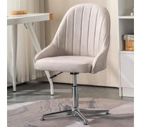 Sedia da scrivania incrociata ergonomica sedia da ufficio a bracciole senza braccio con sedile imbottito design medio posteriore per la vanità dell'ufficio per la casa e attività girevole senza
