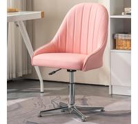 Sedia da scrivania incrociata ergonomica sedia da ufficio a bracciole senza braccio con sedile imbottito design medio posteriore per la vanità dell'ufficio per la casa e attività girevole senza