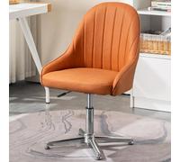 Sedia da scrivania incrociata ergonomica sedia da ufficio a bracciole senza braccio con sedile imbottito design medio posteriore per la vanità dell'ufficio per la casa e attività girevole senza