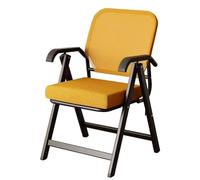 Sedia da scrivania moderna gialla con funzione pieghevole, ideale per sale conferenze, aule e salotti