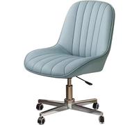 Sedia da scrivania moderna in tessuto di velluto con ruote e funzione regolabile in altezza, ideale per la camera da letto o l'ufficio, elegante design incrociato (grigio chiaro/a) Octopus feet