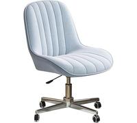 Sedia da scrivania moderna in tessuto di velluto con ruote e funzione regolabile in altezza, ideale per la camera da letto o l'ufficio, elegante design incrociato (grigio chiaro/a) Octopus feet