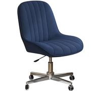 Sedia da scrivania moderna in tessuto di velluto con ruote e funzione regolabile in altezza, ideale per la camera da letto o l'ufficio, elegante design incrociato (grigio chiaro/a) Octopus feet