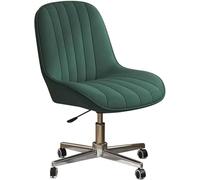 Sedia da scrivania moderna in tessuto di velluto con ruote e funzione regolabile in altezza, ideale per la camera da letto o l'ufficio, elegante design incrociato (grigio chiaro/a) Octopus feet