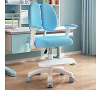 Sedia da scrivania per bambini, sedia ergonomica per bambini con altezza e profondità regolabili, sedia girevole con schienale e braccioli, sedia da ufficio per casa, scuola, biblioteca, blu