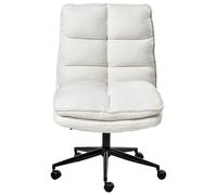 Sedia da scrivania per ufficio Regolazione del sedile reclinabile Imbottitura spessa Boucle Teddy Bianco