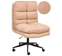 Sedia da scrivania per ufficio Regolazione del sedile reclinabile Imbottitura spessa Boucle Teddy Rosa Pesca