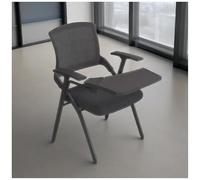 Sedia da scrivania pieghevole for computer con scrittoio con bracciolo for tablet, sedia pieghevole con sedile imbottito in rete con schienale ergonomico, sedie impilabili for ricevimento ospiti