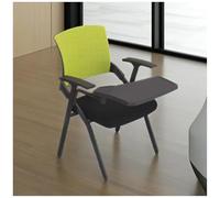 Sedia da scrivania pieghevole for computer con scrittoio con bracciolo for tablet, sedia pieghevole con sedile imbottito in rete con schienale ergonomico, sedie impilabili for ricevimento ospiti