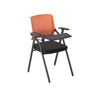 Sedia da scrivania pieghevole for computer, sedia da reception for ufficio con sedile imbottito impilabile con scrittoio con bracciolo for tablet, sedie da formazione in rete for sala conferenze