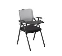 Sedia da scrivania pieghevole for computer, sedia da reception for ufficio con sedile imbottito impilabile con scrittoio con bracciolo for tablet, sedie da formazione in rete for sala conferenze