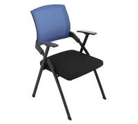 Sedia da scrivania pieghevole for computer, sedia da studente con scrittoio con bracciolo for tablet, sedile imbottito impilabile for sala conferenze, sedia for ospiti, for casa, scuola, feste, chiesa