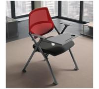 Sedia da scrivania pieghevole for computer, sedie ergonomiche for sala conferenze con scrittoio con bracciolo for tablet, sedie da formazione for reception for ufficio con sedile imbottito impilabile