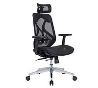 Sedia da sedia da ufficio ergonomico, sedia da ufficio sedia a reclinabile per computer con mesh con mesh traspirante per il presidente delle attività della riunione degli uffici dello studio (nero)