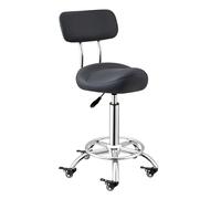 Sedia da sella con supporto per la schiena e ruote, sgabello ergonomico per salone, tatuaggi, cliniche, uso in ufficio (colore 3), soluzione comoda e igienica