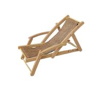 Sedia da spiaggia in miniatura - Mini -Beach Wood Wood | Modello di sedia in legno in miniatura, decorazione per la casa delle bambole, modello desktop decorativo per la biblioteca