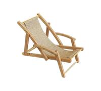 Sedia da spiaggia in miniatura, modello di mobili in legno per casa delle bambole, piccola casetta a sdraio, libreria, vetrina, decorazione per la casa, mini sedia decorativa per ufficio e studio