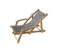Sedia da spiaggia mini, mobili in miniatura | Piccola sedia da salotto in legno | Tabletop Decor -Launger Model, Ornamento di mobili per la casa delle bambole per libreria da scrivania