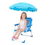 Sedia Da Spiaggia Per Bambini Con Ombrellone Integrato | Sedia Pieghevole Infantile Con Parasole | Base Stabile Resistente Al Per Viaggi Giardino Piscina Picnico All'Aperto